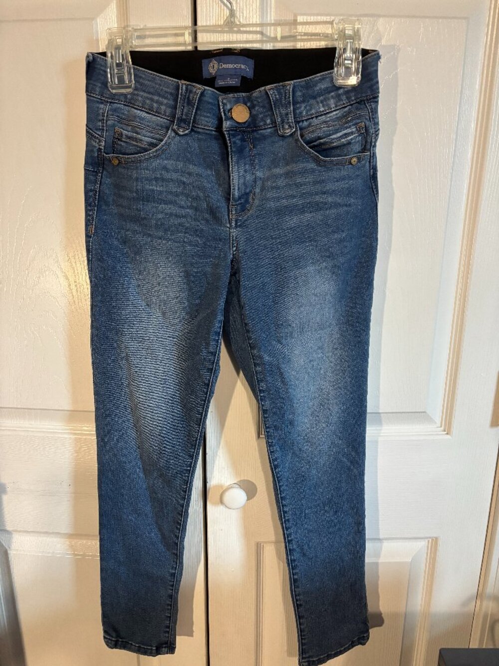 Democracy "Ab" solution Womens Jeans Denim Blue Size 4 Skinny Leg
